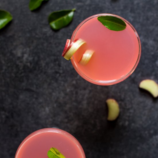 Rhubarb Gin Gimlet