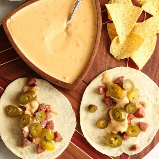 Cheesy Jalapeno Sausage Tacos