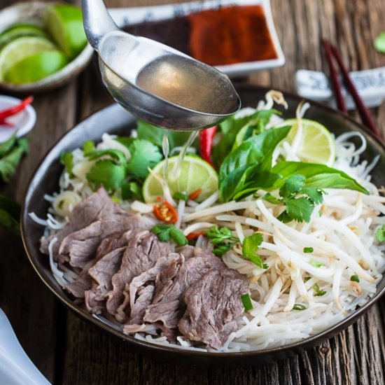 Vietnamese Pho Beef Noodle Soup