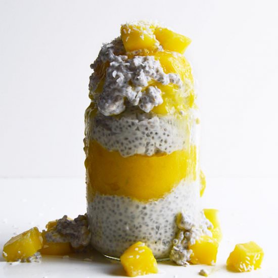 Vegan Mango Coconut Chia Pudding