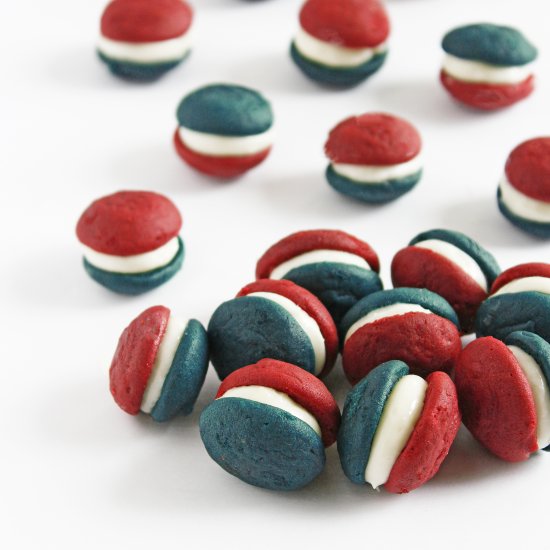 Patriotic Mini Whoopie Pies