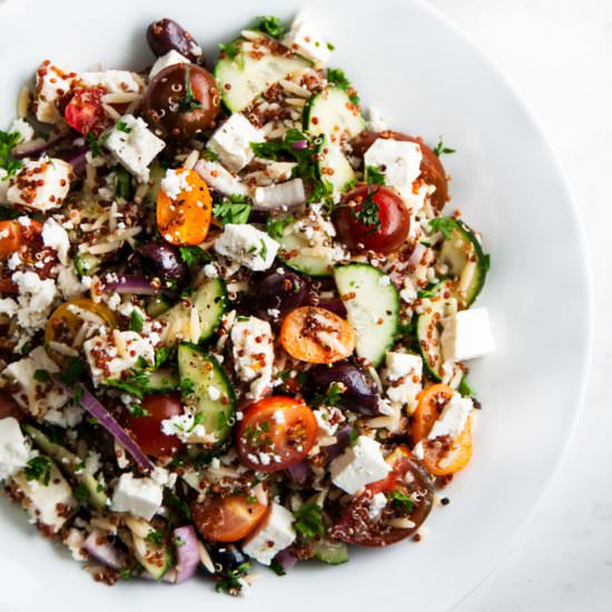 Quinoa Orzo Greek Salad