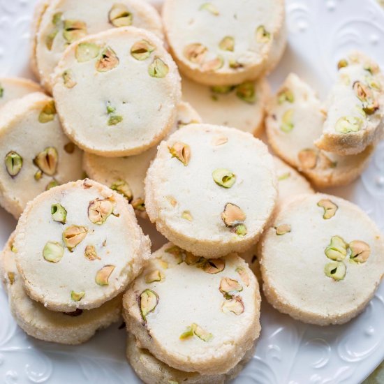 Pistachio Shortbread Cookies