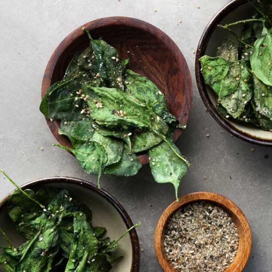 Japanese Seasoned Spinach Chips