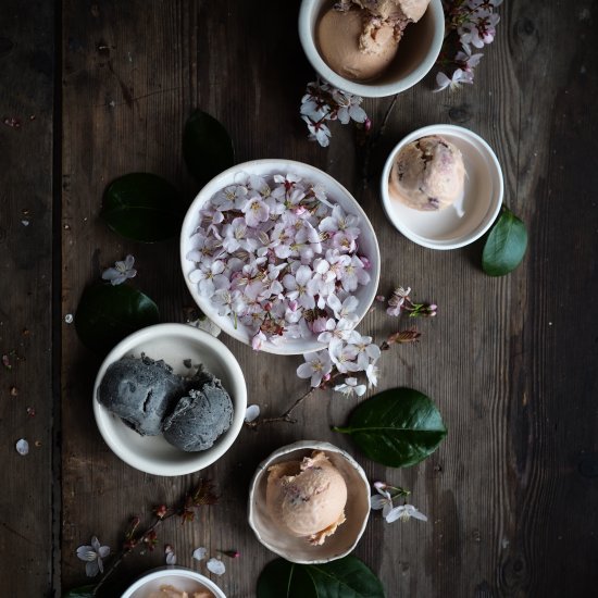 Almond Smoked Sakura Ice-Cream