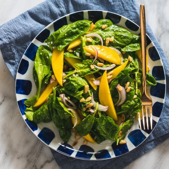 Spinach Salad with Mangoes