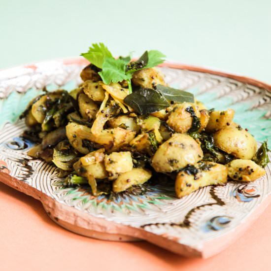 Potato and Kale Bhaji