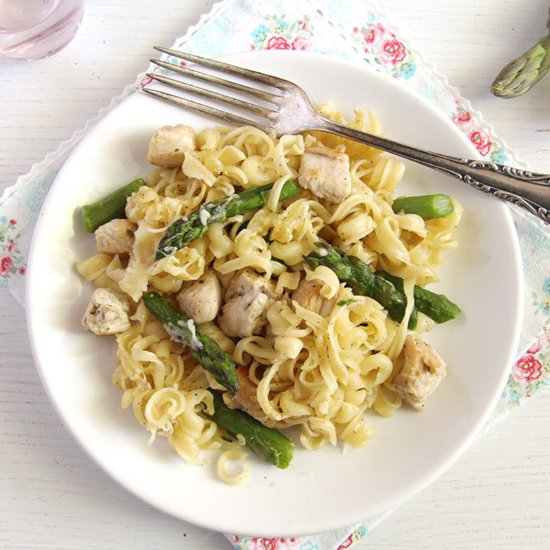 Asparagus Chicken Pasta Casserole