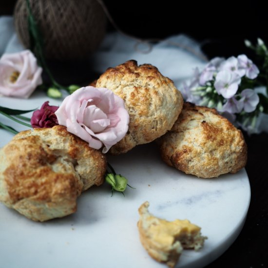 Jasmine Scones with Cultured Butter