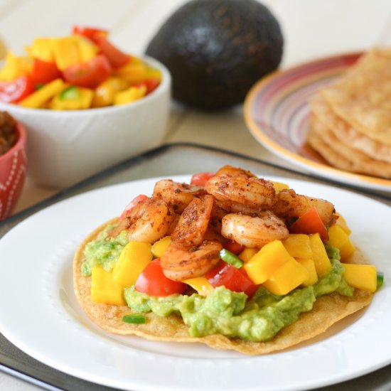 Mango Shrimp Tostadas