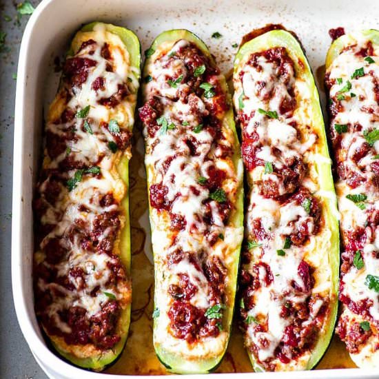 Lasagna Zucchini Boats