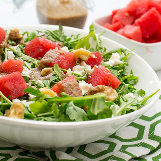 Watermelon, Feta and Walnut Salad