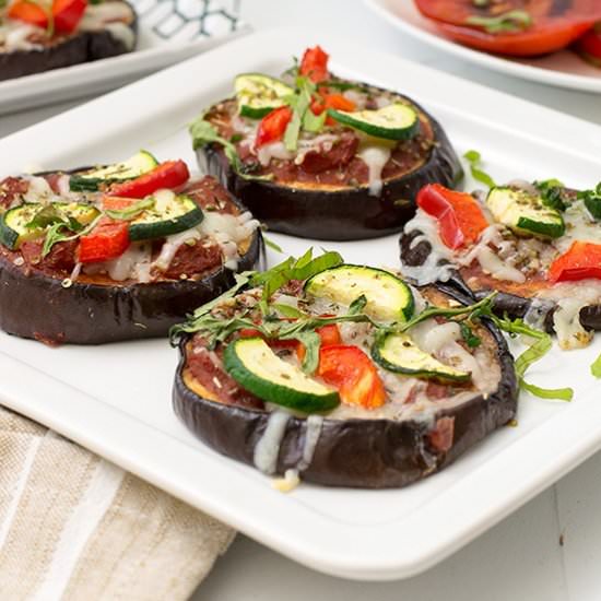 Simple Vegetable Eggplant Pizza