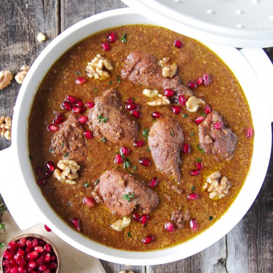 Persian Pomegranate + Walnut Stew