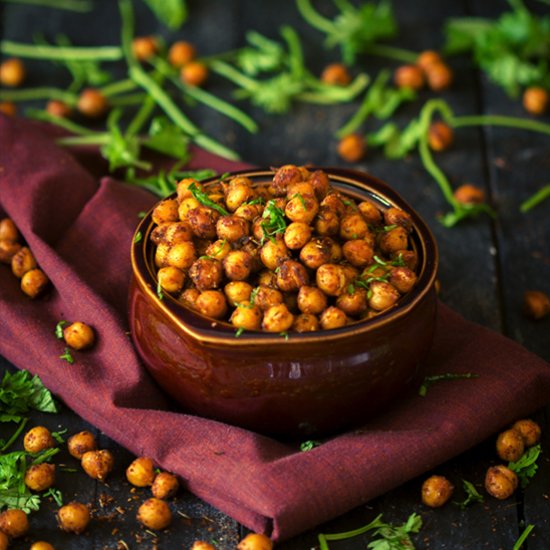 BBQ Flavoured Roasted Chickpeas