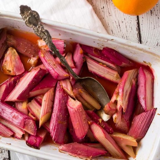 Braised Honey & Citrus Rhubarb