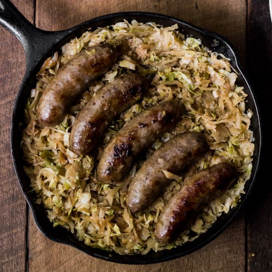 Beer Brats with Sauerkraut