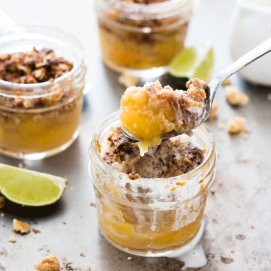 Mason Jar Stone Fruit Crumble