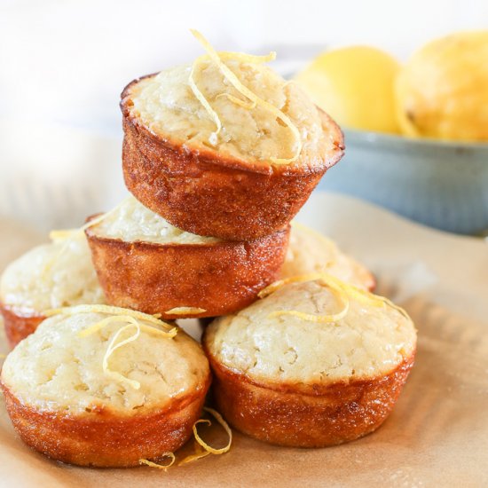 Honey Lemon Oat Muffins