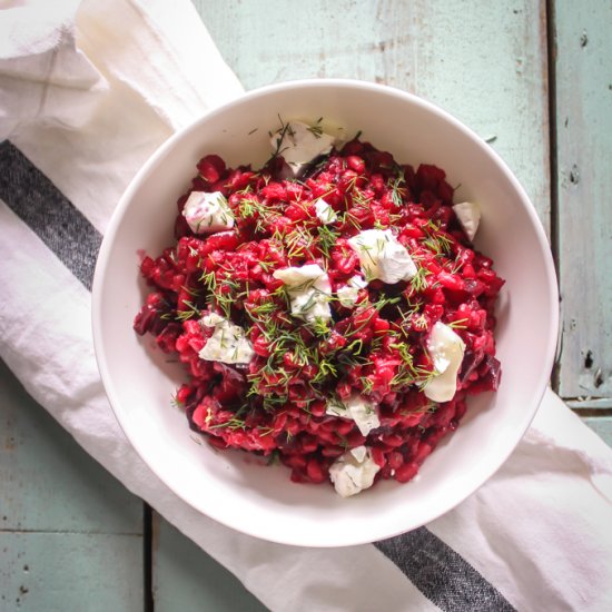 Beetroot Pearl Barley Risotto