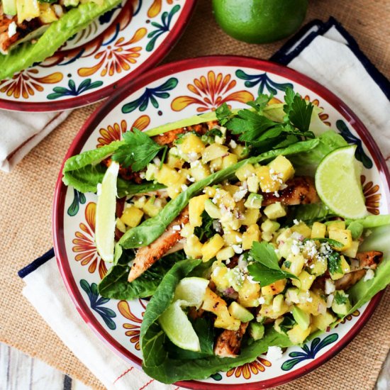 Chipotle Chicken Lettuce Tacos