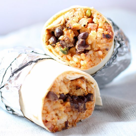 Spicy Korean Chicken Burrito