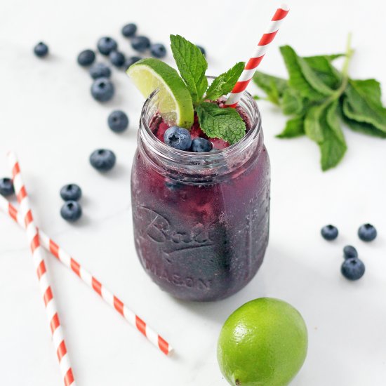 Mint-Infused Blueberry Cocktail