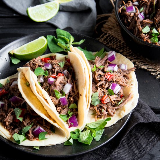 Barbacoa-Tacos (in German)