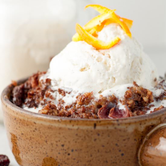 Baked Chocolate Orange Oat Pudding