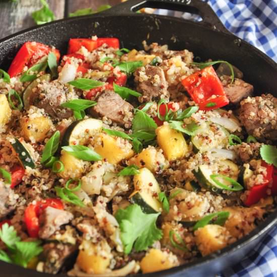 Pineapple Tuna Quinoa Skillet