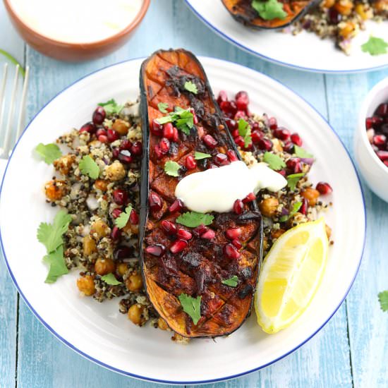 Harissa Roasted Aubergine & Quinoa