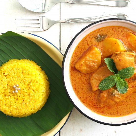 Turmeric Rice & Chicken Curry