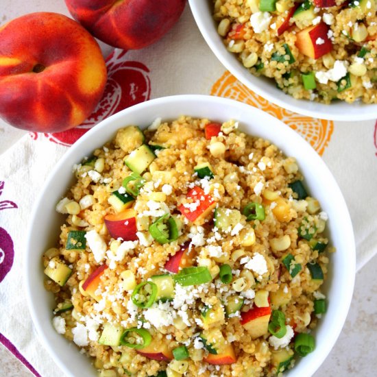 chipotle-peach quinoa salad