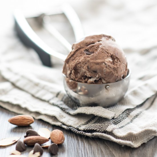 Double Chocolate Almond Ice Cream