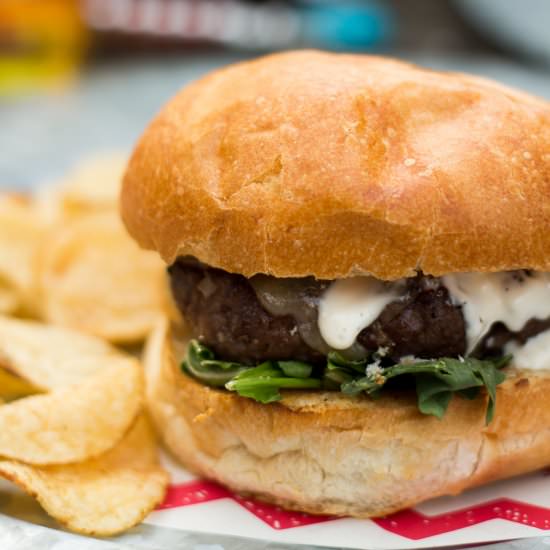 Shallot White Cheddar Burgers