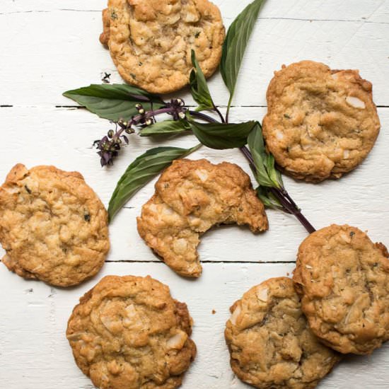 Coconut Ginger & Basil Cookies