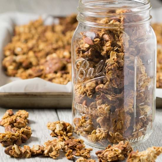 Nutty Coconut Oil Cluster Granola