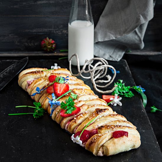 Braided Strawberry Pastry