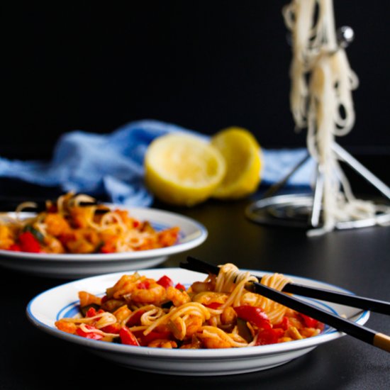 Sweet & Sour Shrimp Veggie Noodles