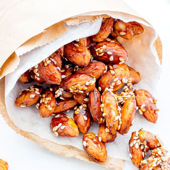 Maple Sesame Almonds (V + GF)