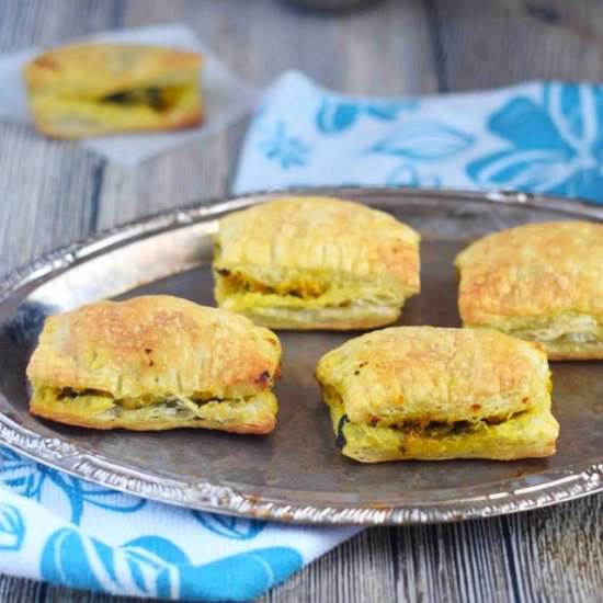 Spinach, Corn and Cheese Puffs