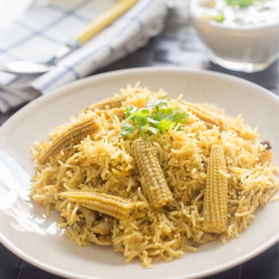 Baby corn Biryani