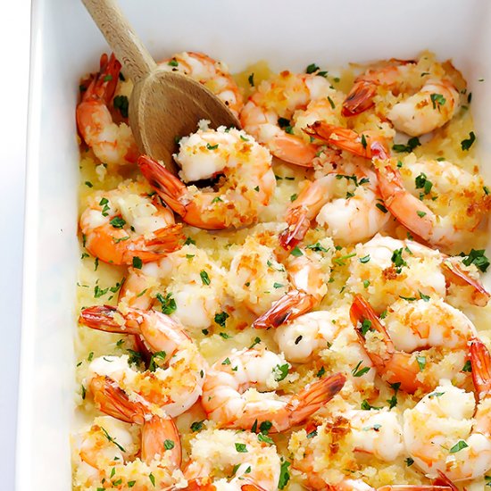 Garlicky Baked Shrimp