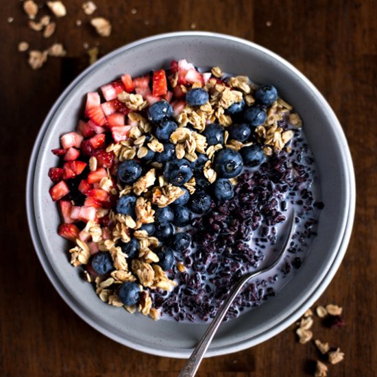 Forbidden Rice Morning Cereal Bowl