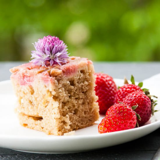 Upside-down Rhubarb Brunch Cake