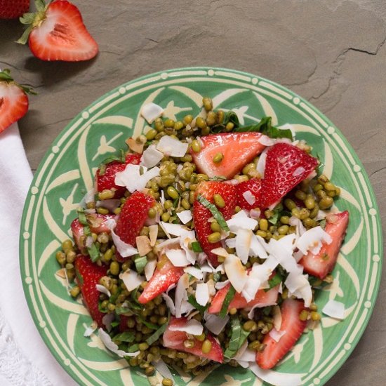 Strawberry Mung Bean Salad