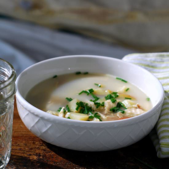 Potato, Leek, and Chicken Soup