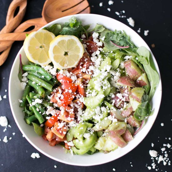 Spring Salad with Cilantro Dressing