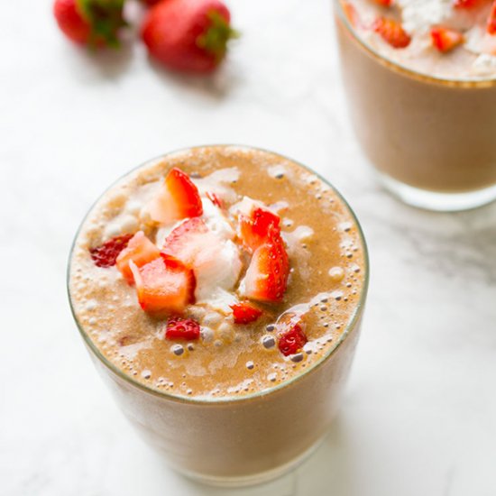 Banana Carob Smoothie with Chaga Powder