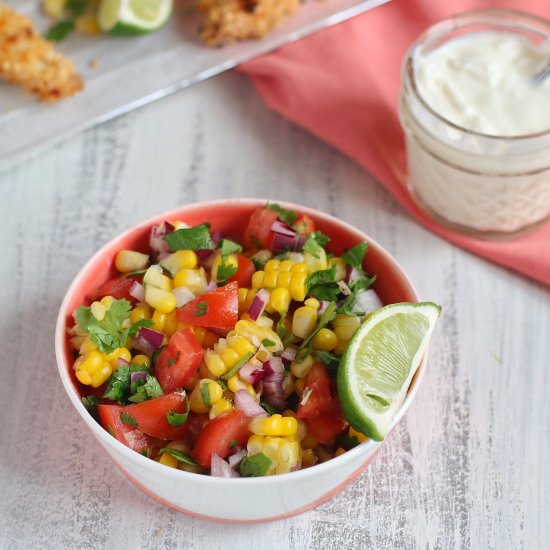 Easy Fresh Corn and Tomato Salsa